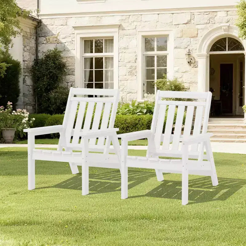 Hyleory Chaises Adirondack réglables de patio en PEHD, chaises d'extérieur tout temps (lot de 2)