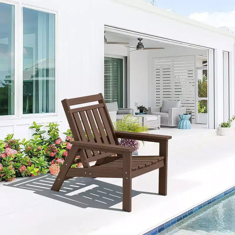 Sedia Adirondack regolabile da giardino Hyleory in HDPE, per tutte le stagioni