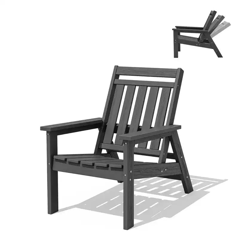 Sedia Adirondack regolabile da giardino Hyleory in HDPE, per tutte le stagioni