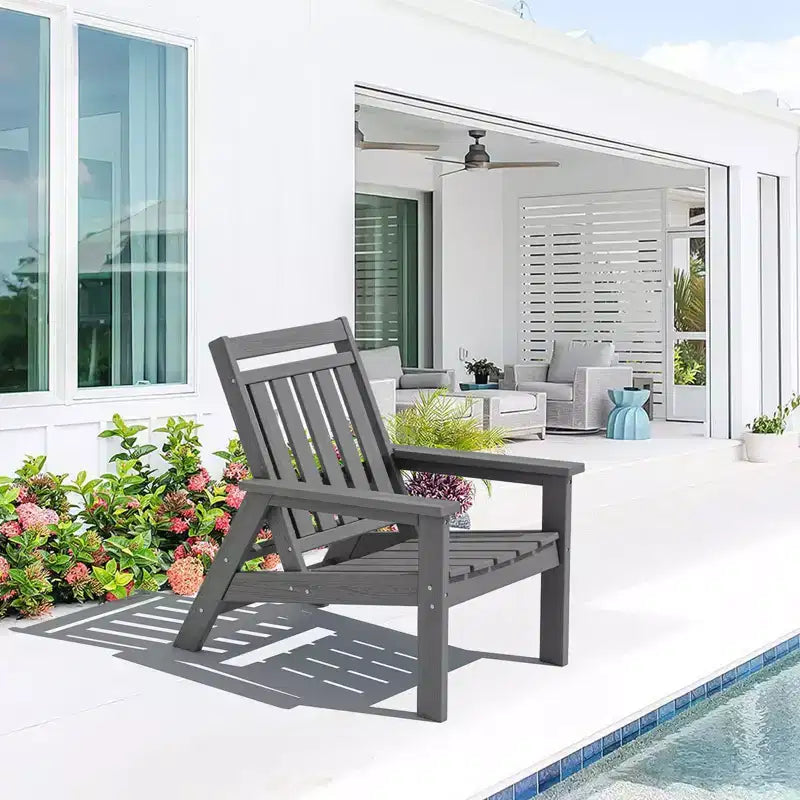Sedia Adirondack regolabile da giardino Hyleory in HDPE, per tutte le stagioni