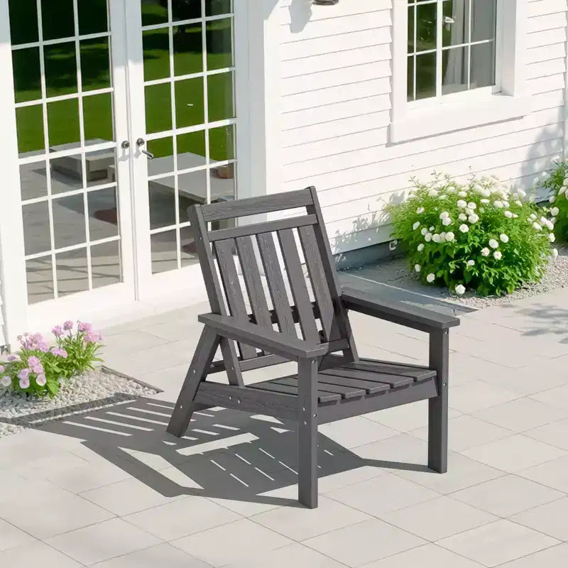 Sedia Adirondack regolabile da giardino Hyleory in HDPE, per tutte le stagioni
