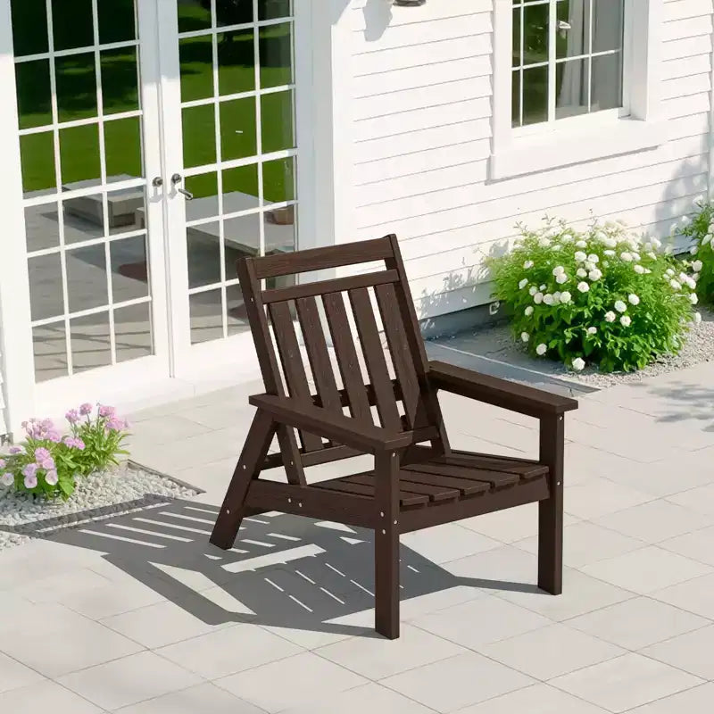 Sedia Adirondack regolabile da giardino Hyleory in HDPE, per tutte le stagioni