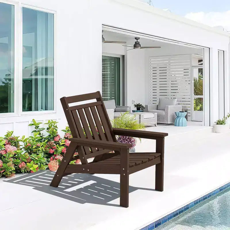 Sedia Adirondack regolabile da giardino Hyleory in HDPE, per tutte le stagioni