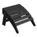 1/2 PCS Folding Adirondack Ottoman Footrest, All-Weather HDPE Plastic Outdoor Stool for Patio Chair, Portable for Poolside, Deck & Garden