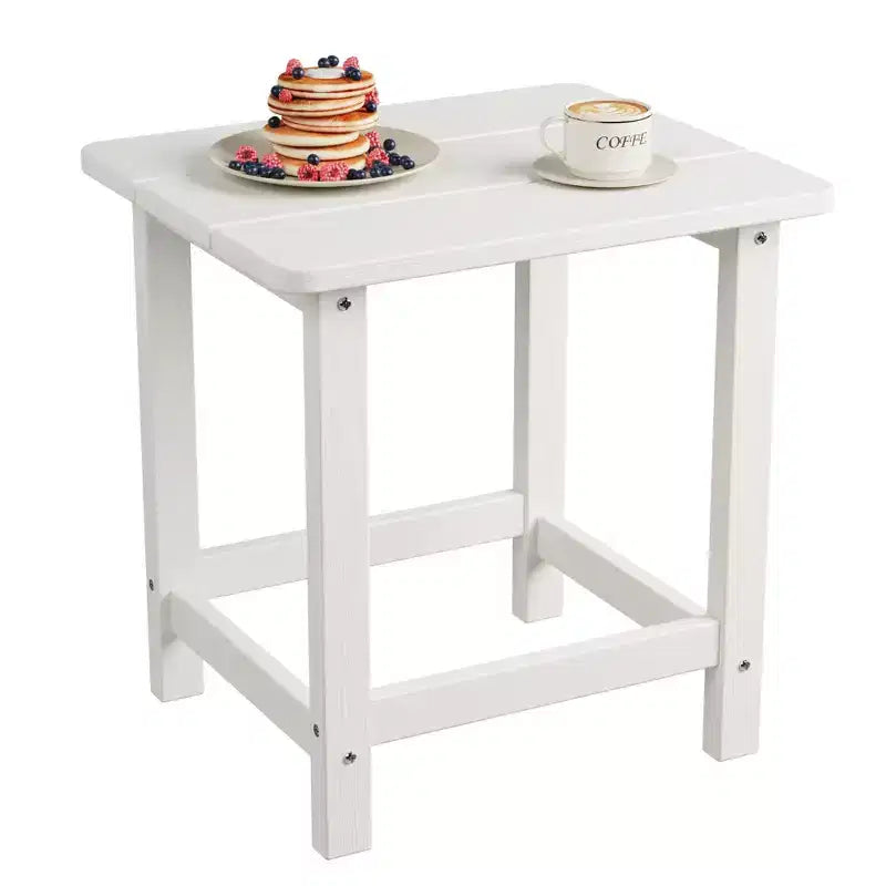 GustoWave Table d'appoint carrée d'extérieur en PEHD - Table d'appoint de patio style Adirondack pour la plage, la piscine, le jardin, le balcon, le porche