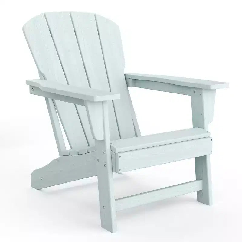 Sedia Adirondack Oversize per tutte le stagioni, capacità 172 kg, in HDPE con texture effetto legno, robusta sedia da esterno per patio, prato e terrazza