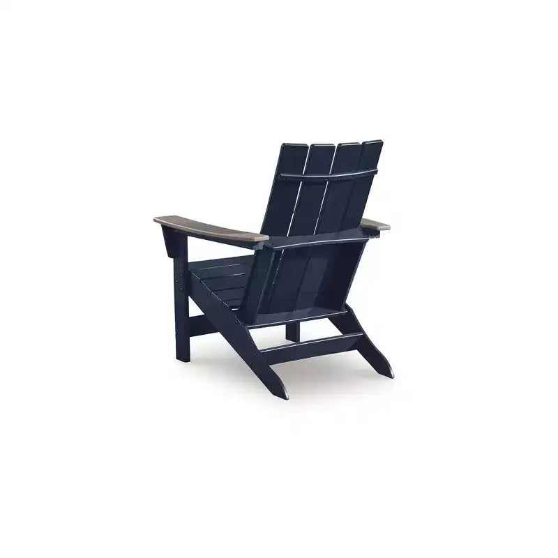 Poltrona Adirondack Signature Design by Ashley Mabry Shores, poltrona da esterno, HDPE blu navy MEGA-TUFF