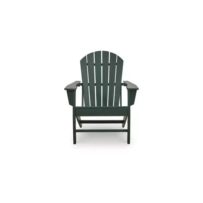 Sedia Adirondack Karson City Signature Design by Ashley, sedia da esterno per patio, HDPE verde MEGA-TUFF