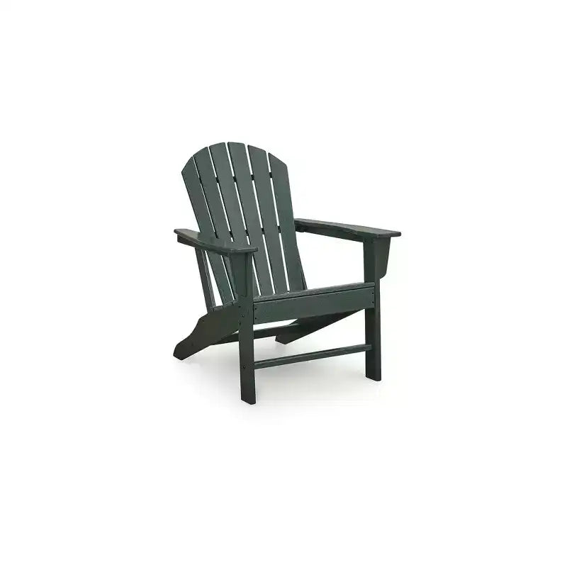 Sedia Adirondack Karson City Signature Design by Ashley, sedia da esterno per patio, HDPE verde MEGA-TUFF