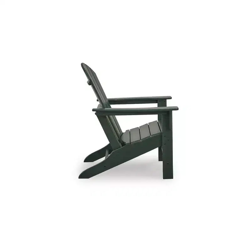 Sedia Adirondack Karson City Signature Design by Ashley, sedia da esterno per patio, HDPE verde MEGA-TUFF