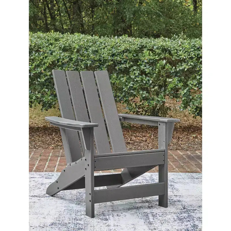 Signature Design by Ashley Lone View Bay Adirondack Chair, Outdoor Patio Chair, Gray MEGA-TUFF HDPE
