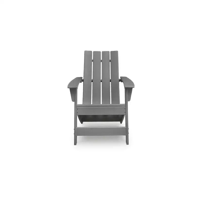 Sedia Adirondack Signature Design by Ashley Lone View Bay, per esterni, colore grigio, MEGA-TUFF HDPE