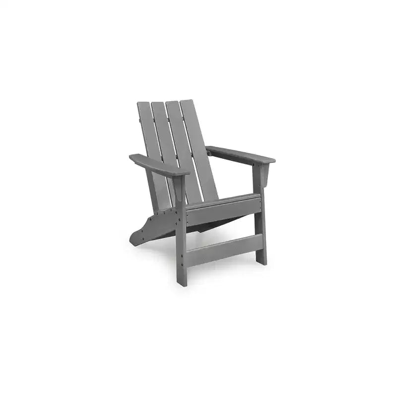 Sedia Adirondack Signature Design by Ashley Lone View Bay, per esterni, colore grigio, MEGA-TUFF HDPE