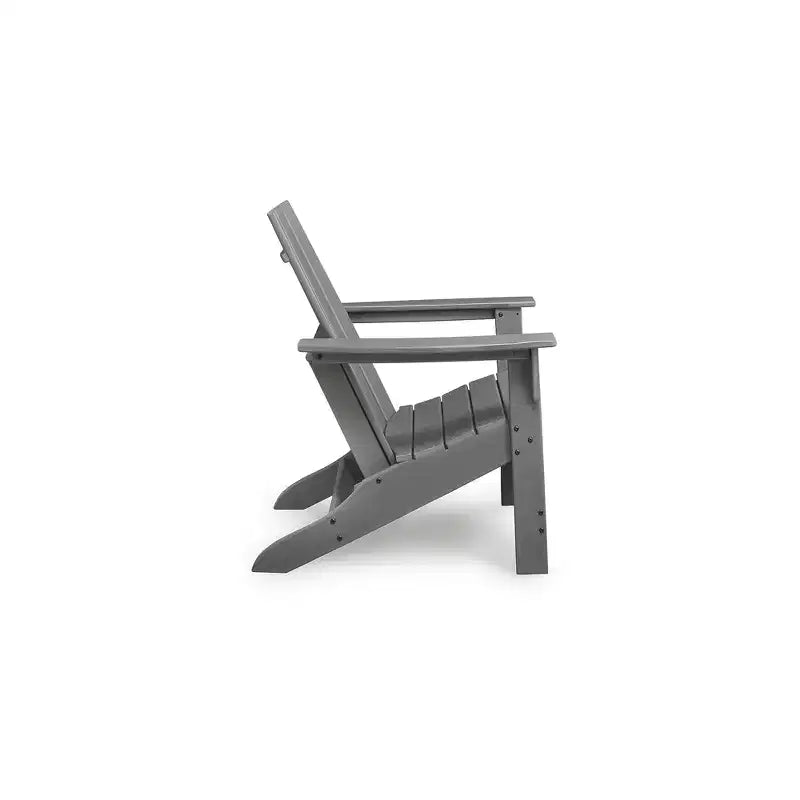 Sedia Adirondack Signature Design by Ashley Lone View Bay, per esterni, colore grigio, MEGA-TUFF HDPE