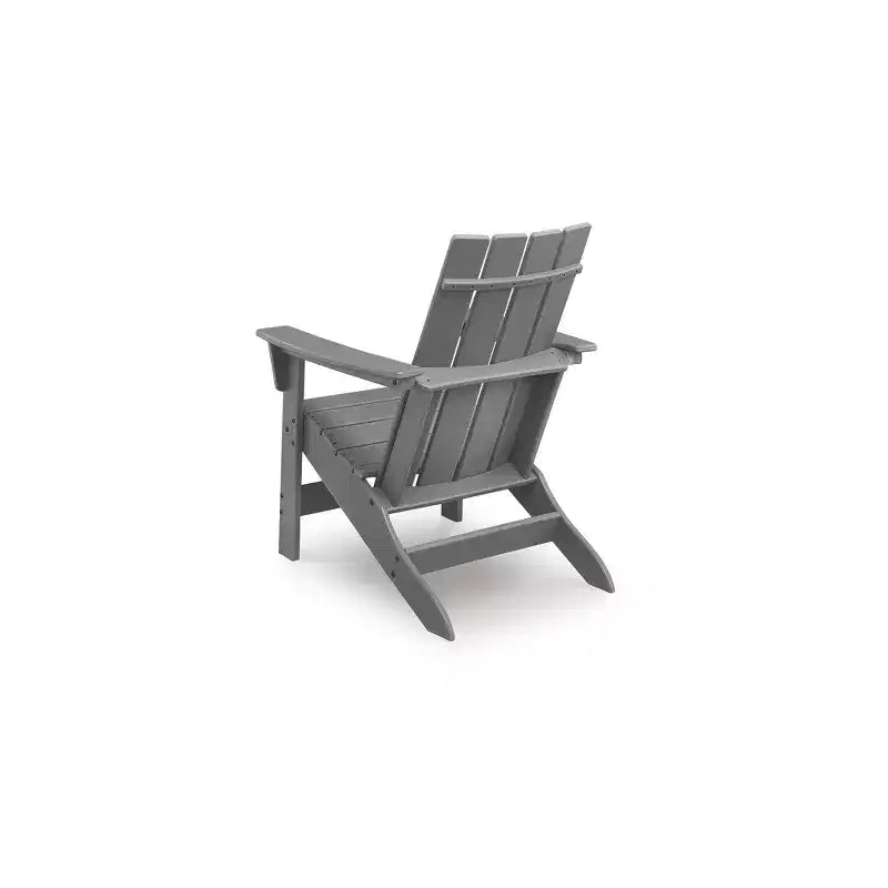 Sedia Adirondack Signature Design by Ashley Lone View Bay, per esterni, colore grigio, MEGA-TUFF HDPE