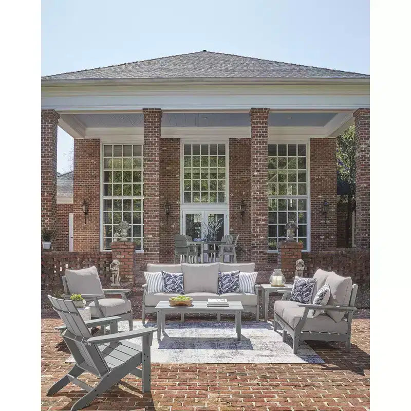 Sedia Adirondack Signature Design by Ashley Lone View Bay, per esterni, colore grigio, MEGA-TUFF HDPE