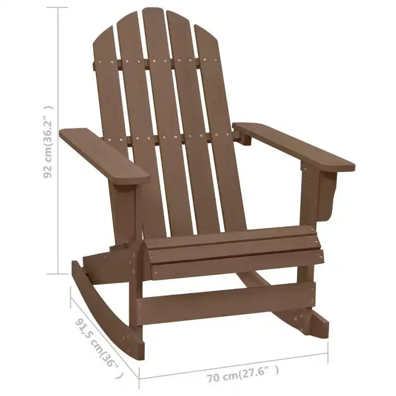 vidaXL Chaise longue à bascule Adirondack Chaise de jardin en bois massif Sapin