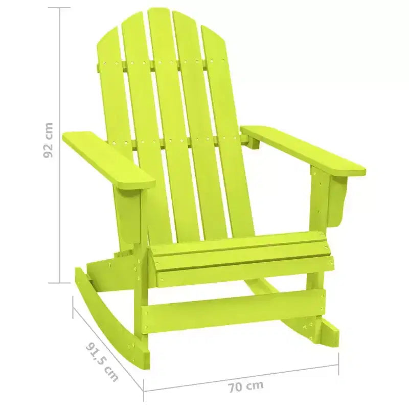 vidaXL Chaise longue à bascule Adirondack Chaise de jardin en bois massif Sapin