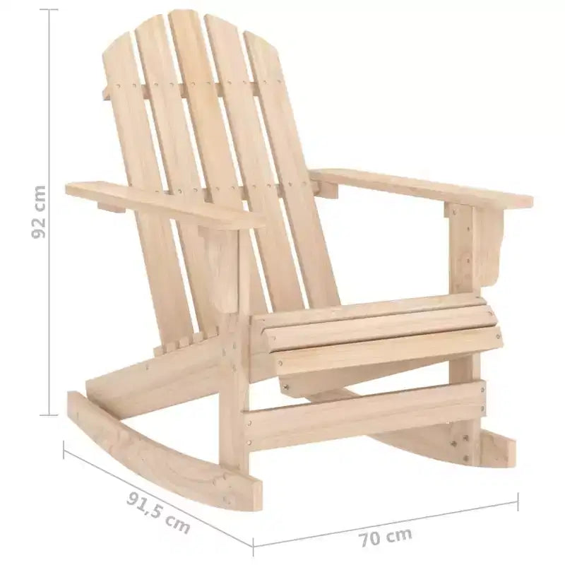 vidaXL Chaise longue à bascule Adirondack Chaise de jardin en bois massif Sapin