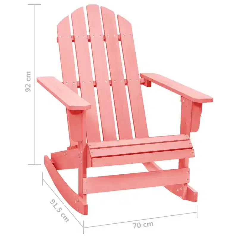 vidaXL Chaise longue à bascule Adirondack Chaise de jardin en bois massif Sapin
