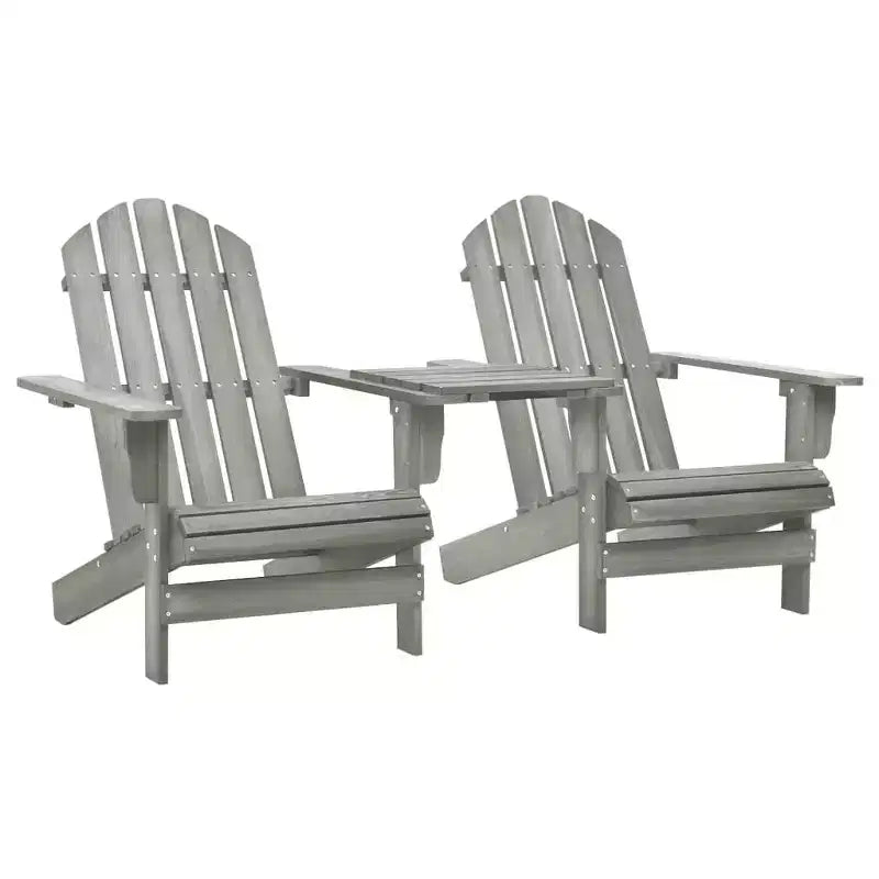 vidaXL Chaises Adirondack Fauteuil de jardin Adirondack avec table d'appoint Bois de sapin massif