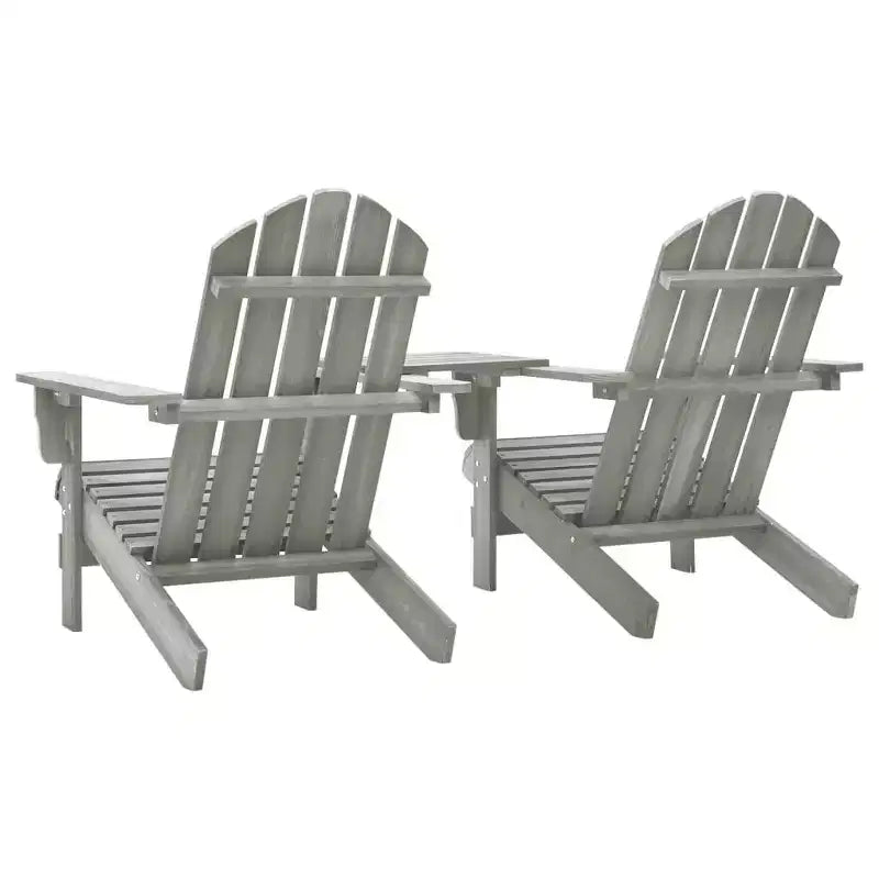 vidaXL Chaises Adirondack Fauteuil de jardin Adirondack avec table d'appoint Bois de sapin massif