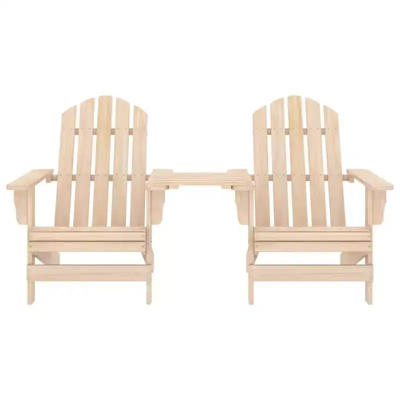 vidaXL Chaises Adirondack Fauteuil de jardin Adirondack avec table d'appoint Bois de sapin massif