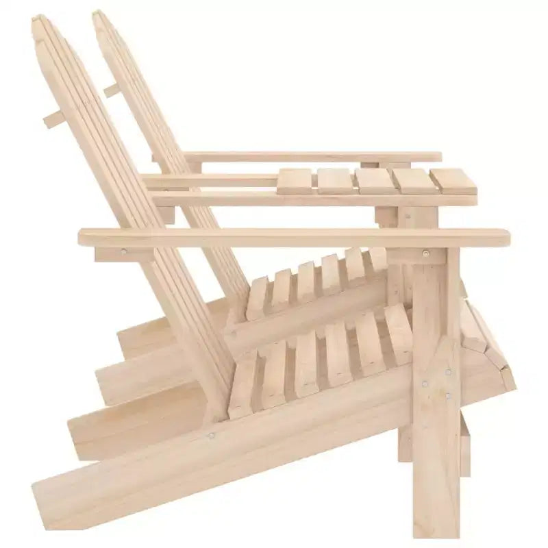 vidaXL Chaises Adirondack Fauteuil de jardin Adirondack avec table d'appoint Bois de sapin massif