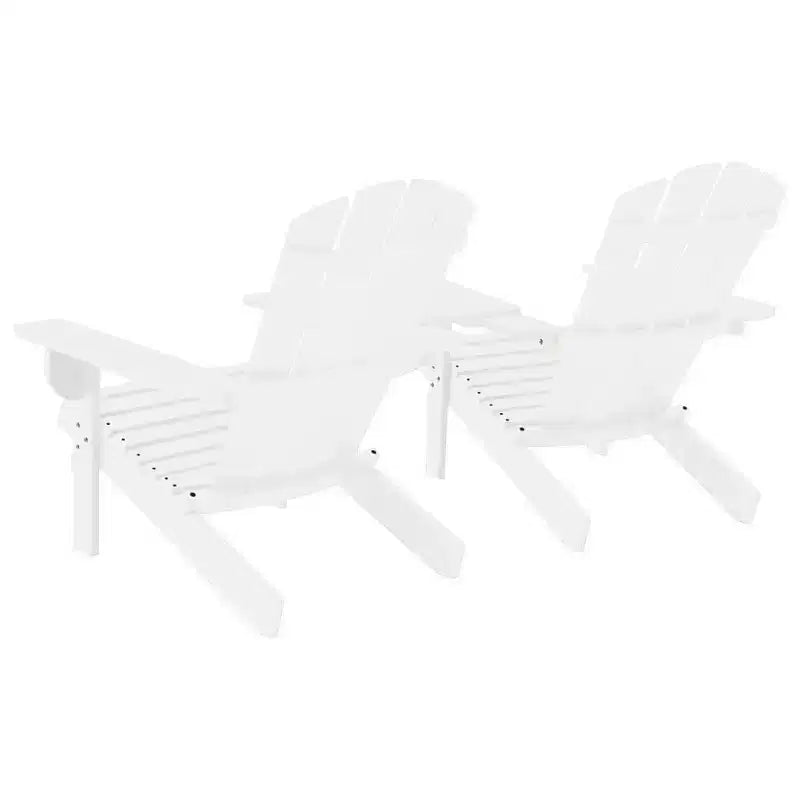 vidaXL Chaises Adirondack Fauteuil de jardin Adirondack avec table d'appoint Bois de sapin massif