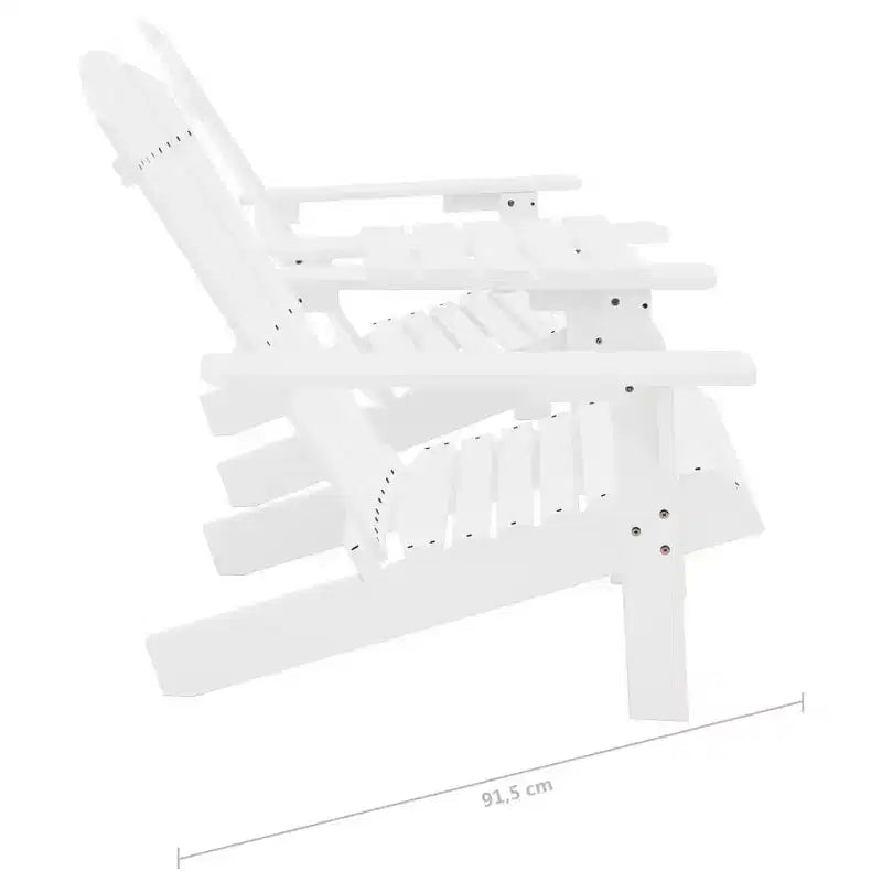 vidaXL Chaises Adirondack Fauteuil de jardin Adirondack avec table d'appoint Bois de sapin massif