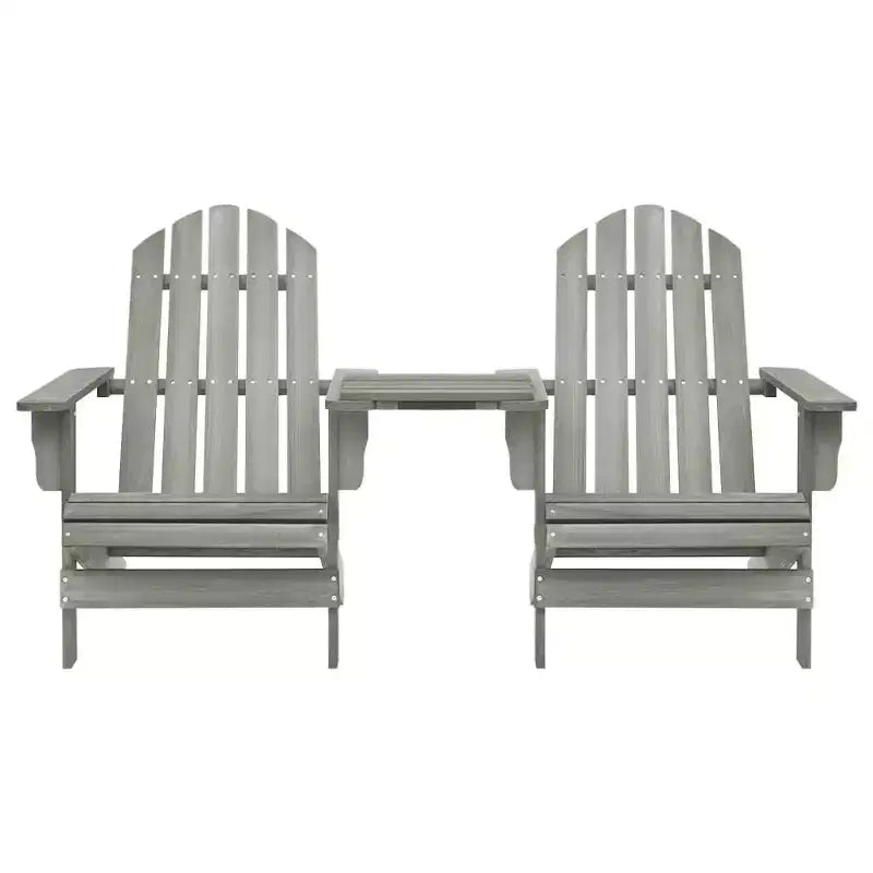 vidaXL Chaises Adirondack Fauteuil de jardin Adirondack avec table d'appoint Bois de sapin massif