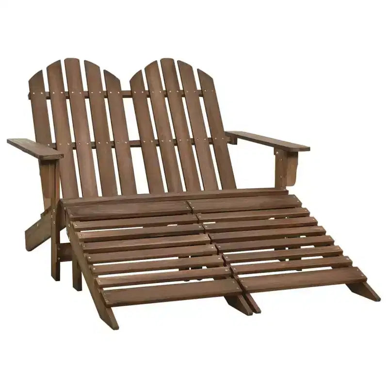 vidaXL Fauteuil Adirondack 2 places avec repose-pieds - Bois de sapin massif - Plusieurs couleurs
