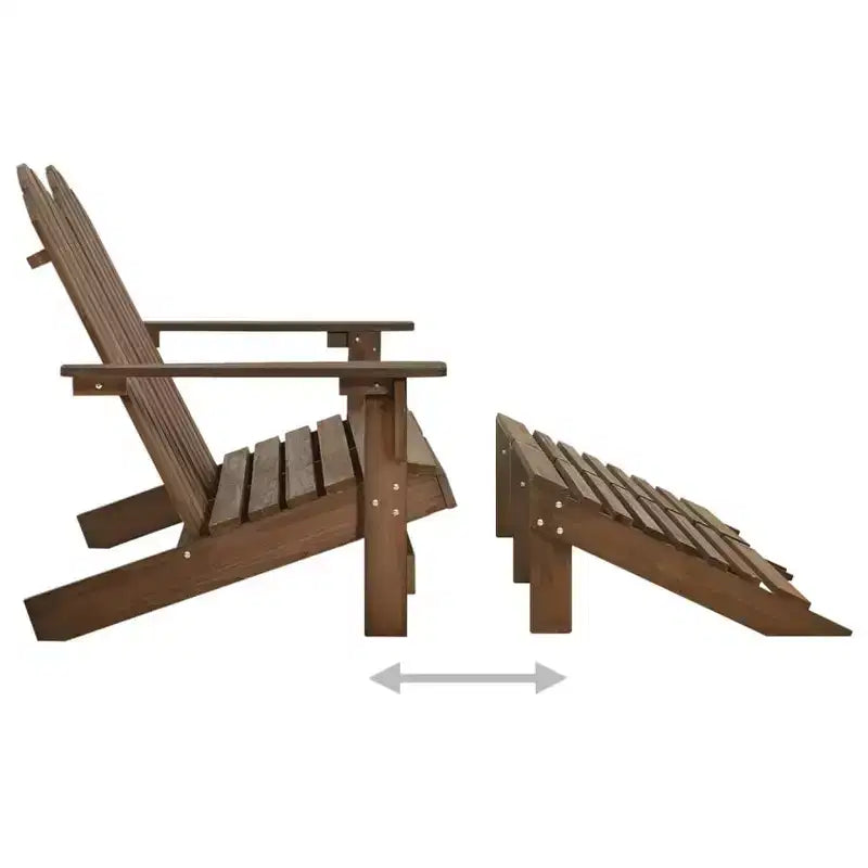 vidaXL Fauteuil Adirondack 2 places avec repose-pieds - Bois de sapin massif - Plusieurs couleurs