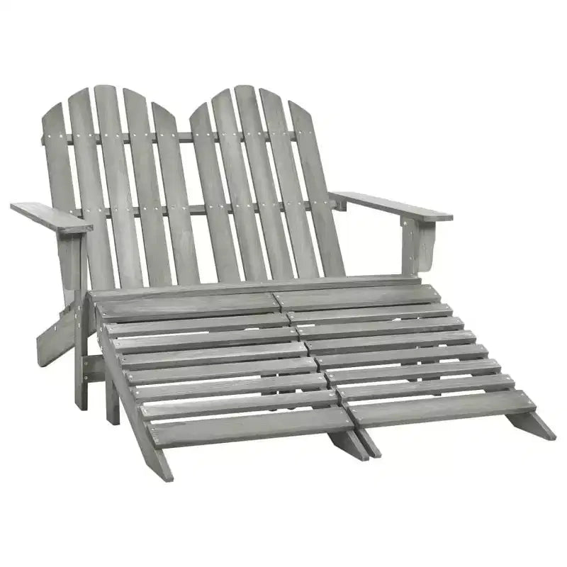 vidaXL Fauteuil Adirondack 2 places avec repose-pieds - Bois de sapin massif - Plusieurs couleurs