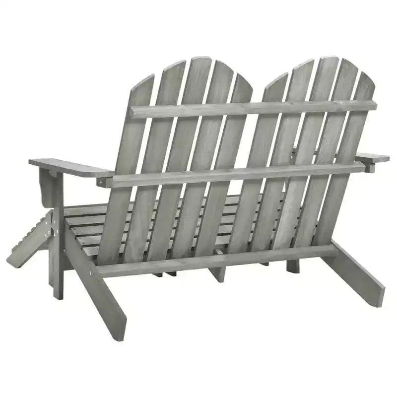 vidaXL Fauteuil Adirondack 2 places avec repose-pieds - Bois de sapin massif - Plusieurs couleurs