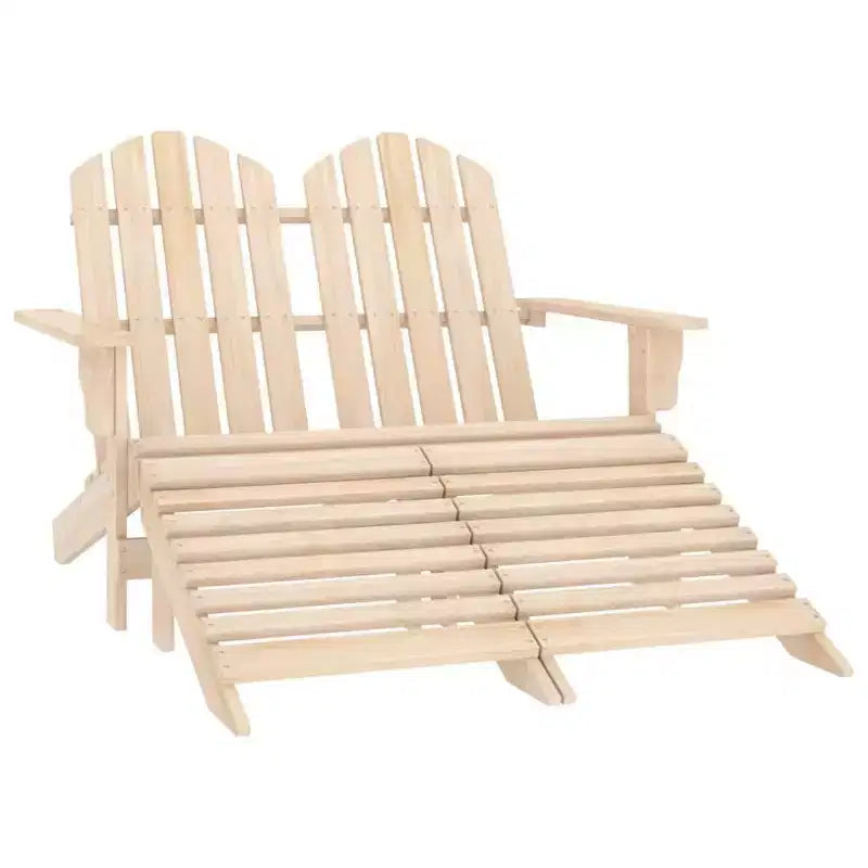 vidaXL Fauteuil Adirondack 2 places avec repose-pieds - Bois de sapin massif - Plusieurs couleurs