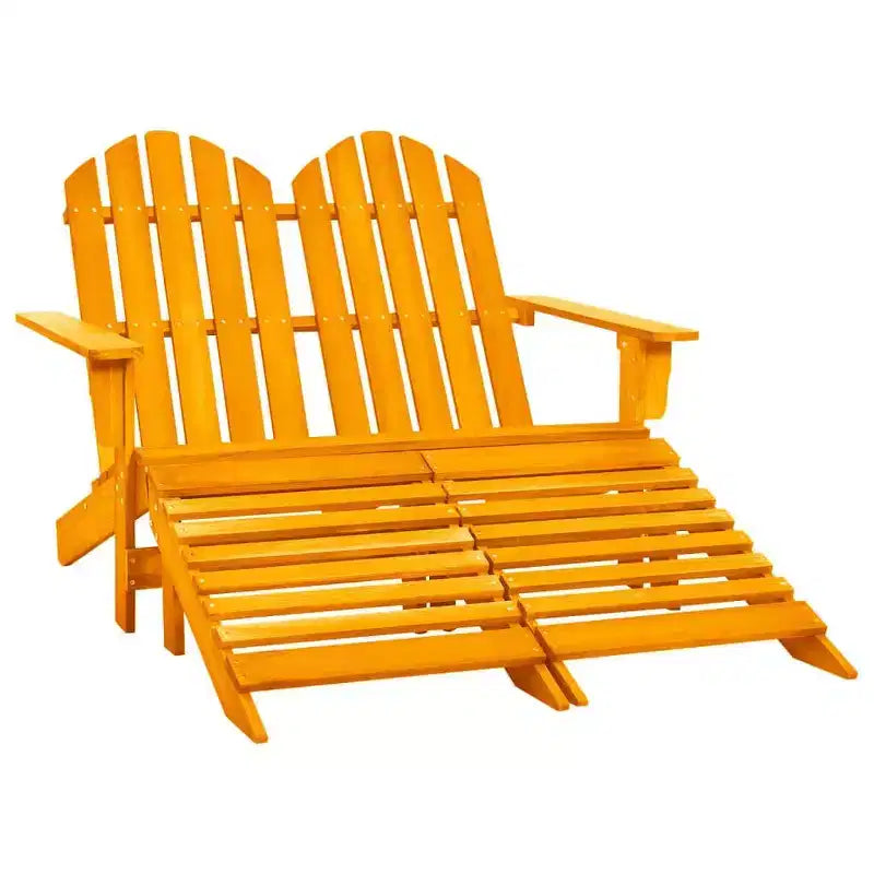 vidaXL Fauteuil Adirondack 2 places avec repose-pieds - Bois de sapin massif - Plusieurs couleurs