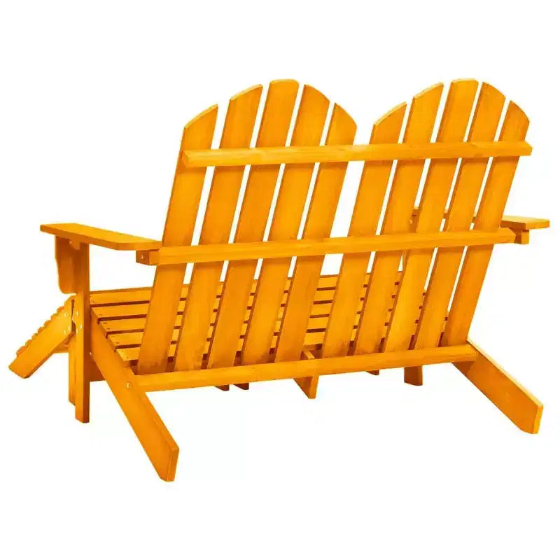 vidaXL Fauteuil Adirondack 2 places avec repose-pieds - Bois de sapin massif - Plusieurs couleurs