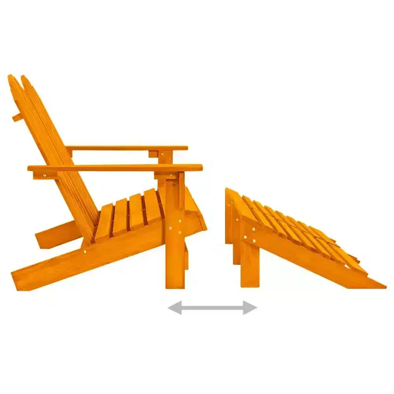 vidaXL Fauteuil Adirondack 2 places avec repose-pieds - Bois de sapin massif - Plusieurs couleurs