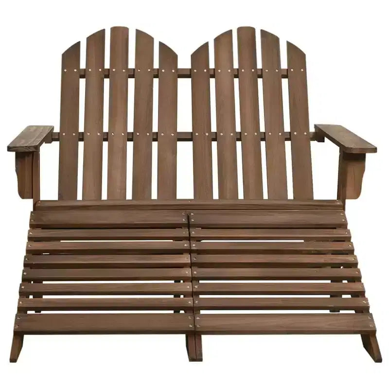 vidaXL Fauteuil Adirondack 2 places avec repose-pieds - Bois de sapin massif - Plusieurs couleurs
