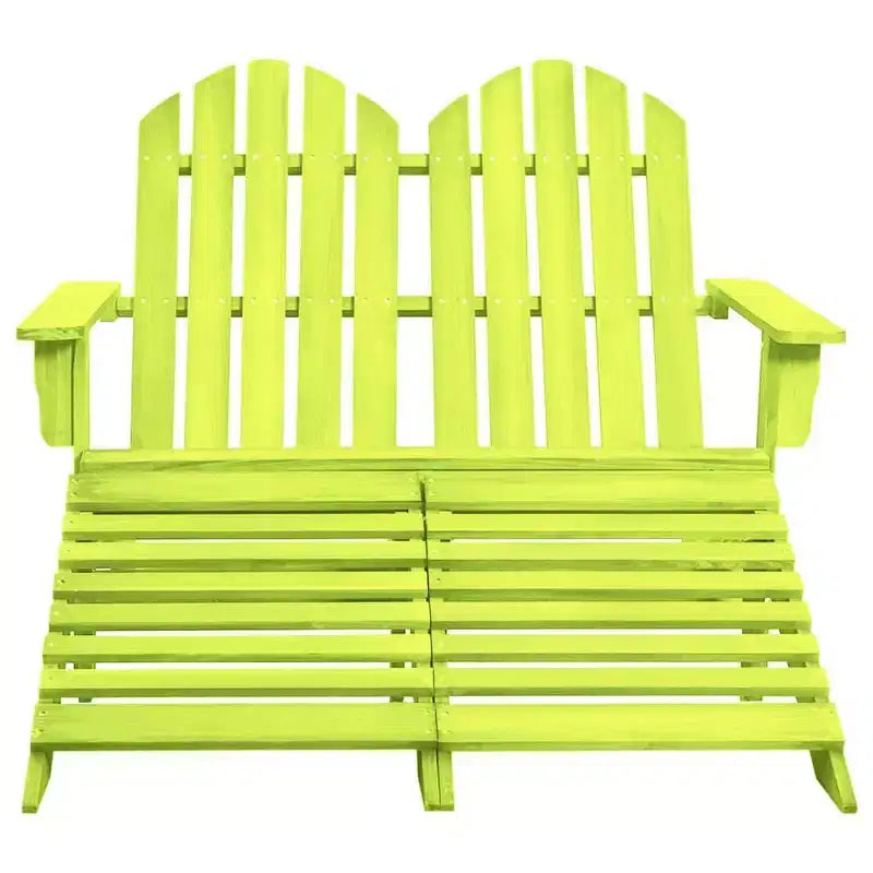 vidaXL Fauteuil Adirondack 2 places avec repose-pieds - Bois de sapin massif - Plusieurs couleurs
