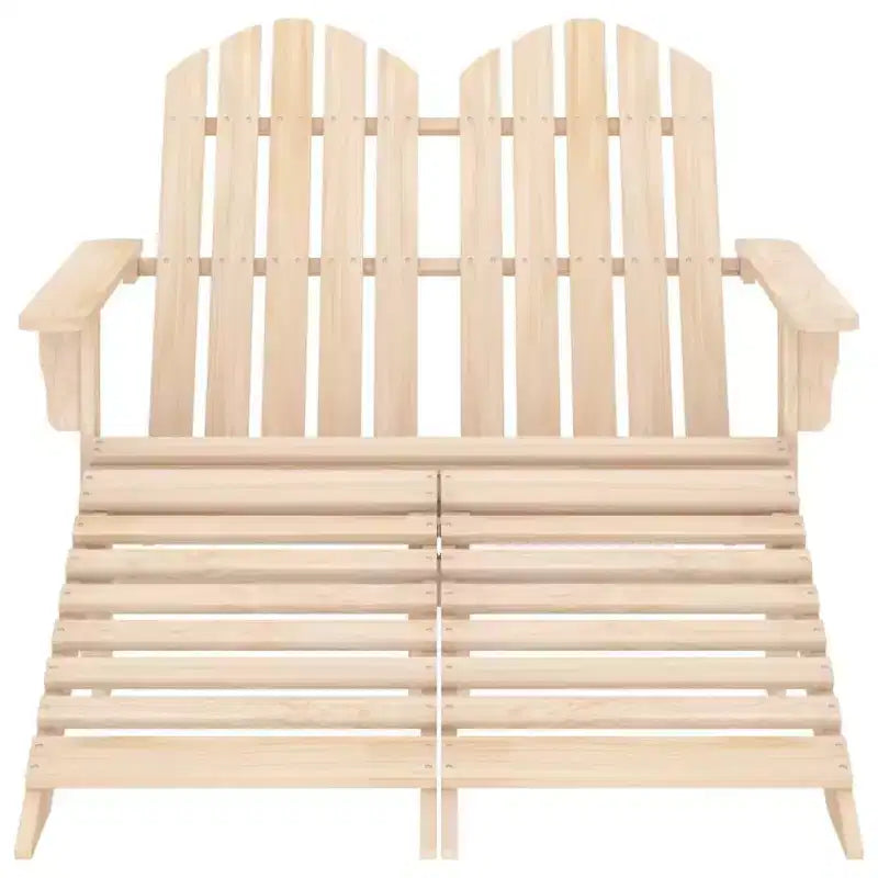 vidaXL Fauteuil Adirondack 2 places avec repose-pieds - Bois de sapin massif - Plusieurs couleurs