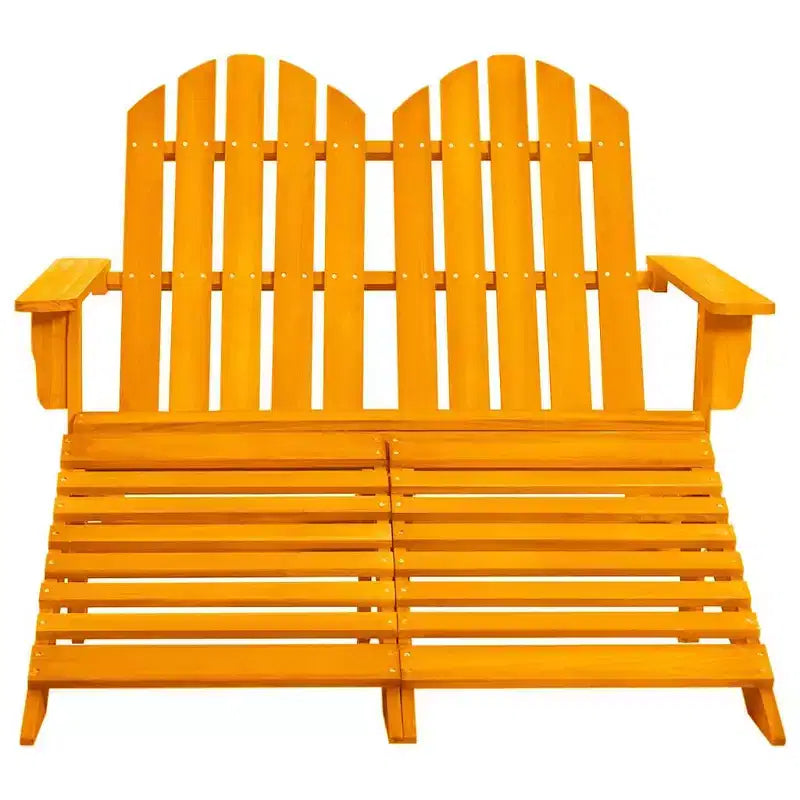 vidaXL Fauteuil Adirondack 2 places avec repose-pieds - Bois de sapin massif - Plusieurs couleurs