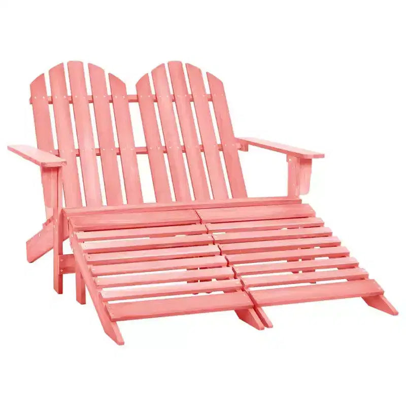 vidaXL Fauteuil Adirondack 2 places avec repose-pieds - Bois de sapin massif - Plusieurs couleurs