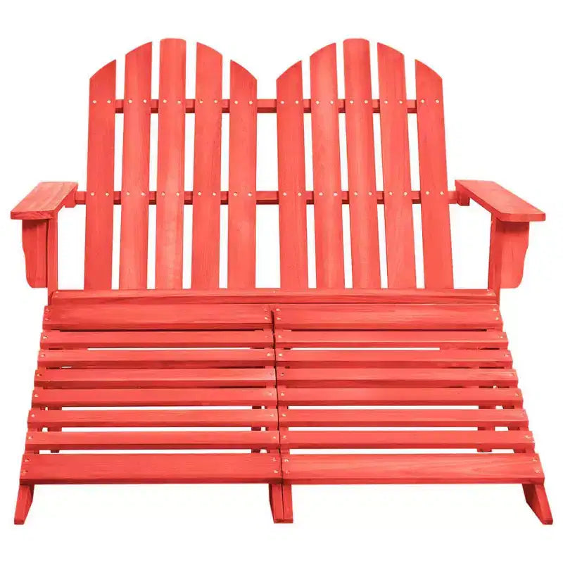 vidaXL Fauteuil Adirondack 2 places avec repose-pieds - Bois de sapin massif - Plusieurs couleurs