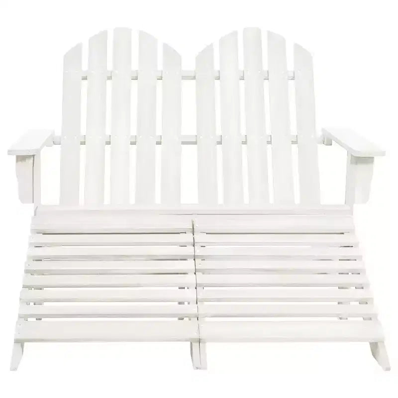 vidaXL Fauteuil Adirondack 2 places avec repose-pieds - Bois de sapin massif - Plusieurs couleurs