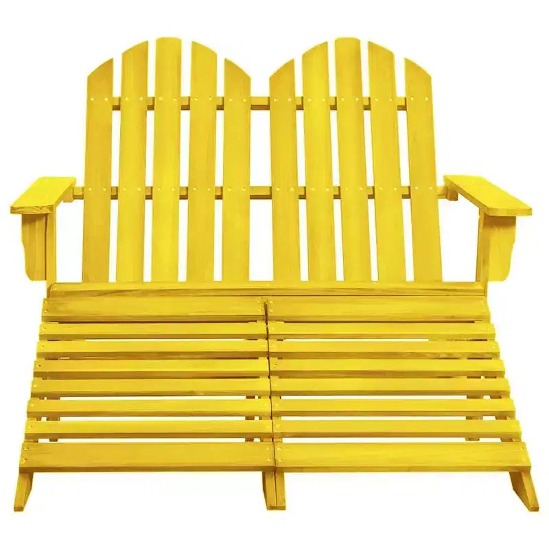 vidaXL Fauteuil Adirondack 2 places avec repose-pieds - Bois de sapin massif - Plusieurs couleurs