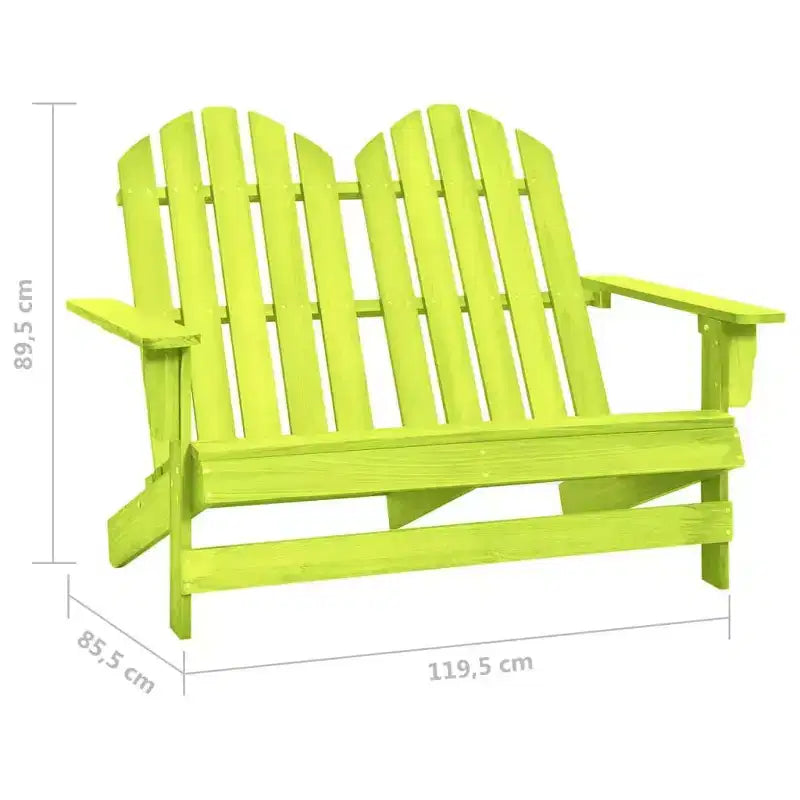vidaXL Sedia Adirondack da Giardino a 2 Posti Mobili da Esterno in Legno Massello di Abete