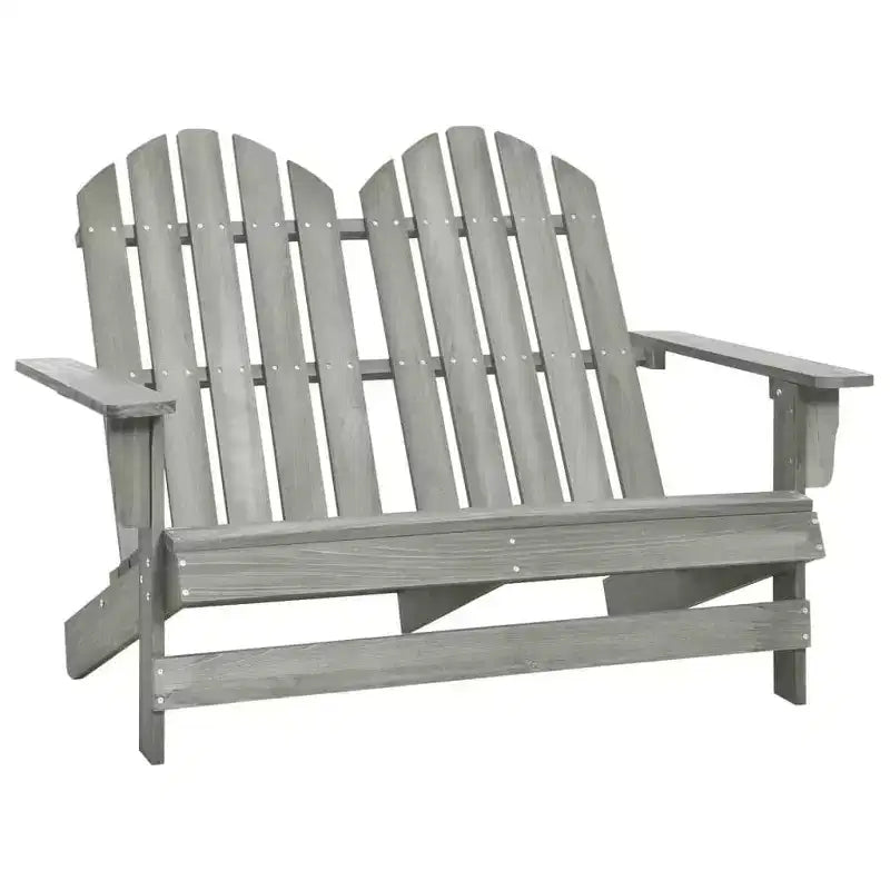 vidaXL Chaise Adirondack 2 places pour terrasse, siège de jardin en bois de sapin massif