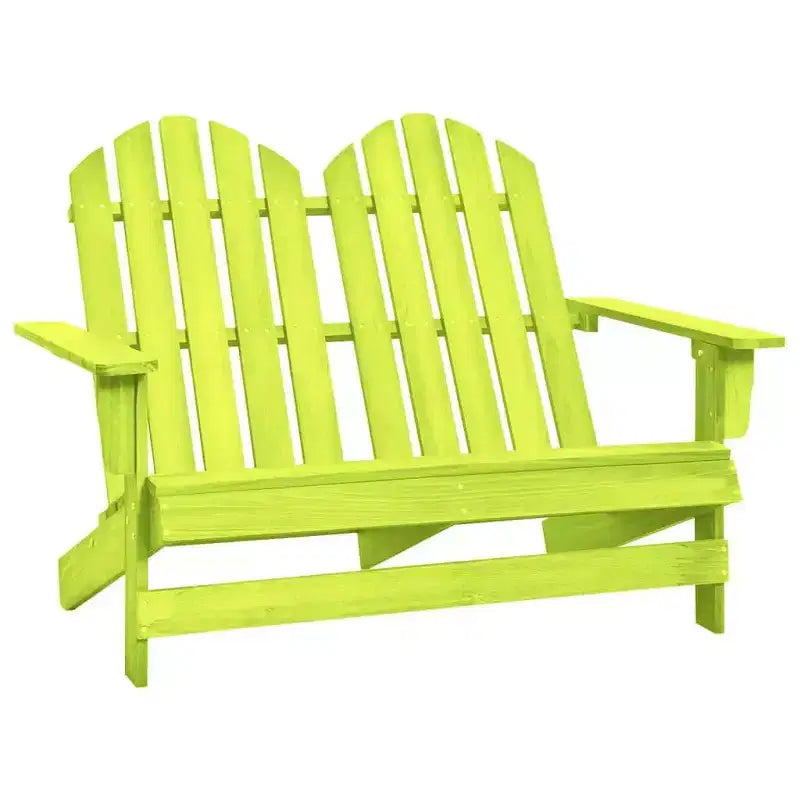 vidaXL Chaise Adirondack 2 places pour terrasse, siège de jardin en bois de sapin massif